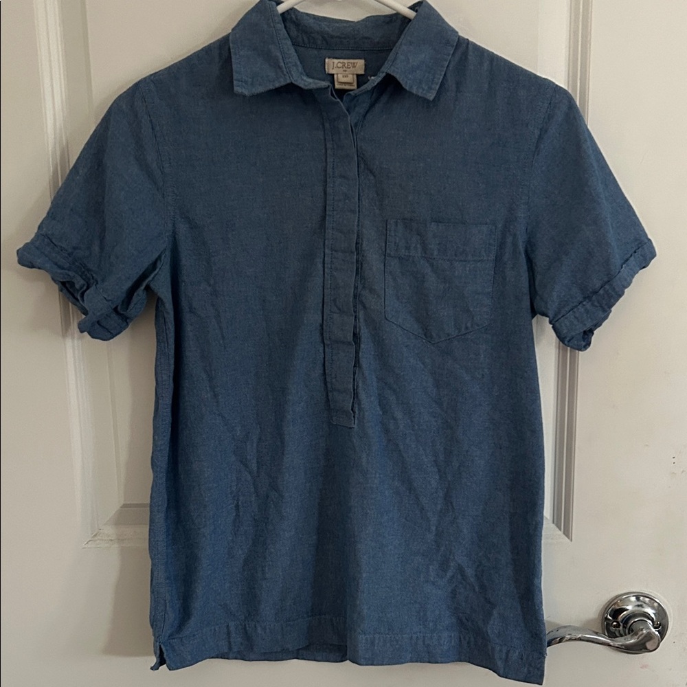 J. Crew Denim Blue Casual Button Down Shirt